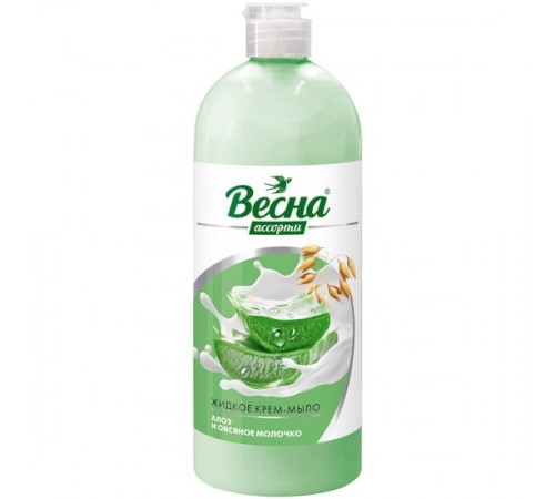 Жидкое крем-мыло ВЕСНА Ассорти алоэ и овсяное молочко 850 г (8/уп) арт 5226