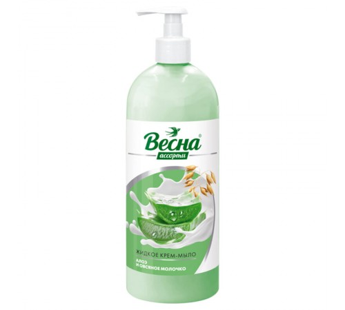 Жидкое крем-мыло ВЕСНА Ассорти алоэ и овсяное молочко (дозатор) 850 г (8/уп) 5234