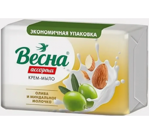Крем-мыло ВЕСНА Ассорти олива и миндальное молочко 300 г (24/уп) арт 6213
