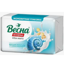 Крем-мыло ВЕСНА Ассорти морские минералы и соевое молочко 300 г (24/уп) арт 6215