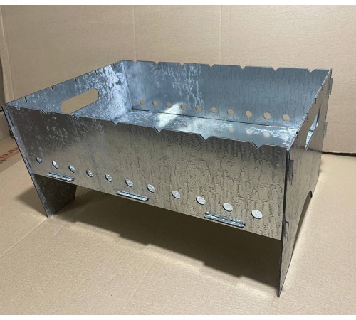 Мангал разборной низкий 7 шамп. 330*500 толщ.2,5мм Тип1