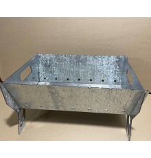 Мангал разборной низкий 7 шамп. 330*500 толщ.2,5мм Тип2