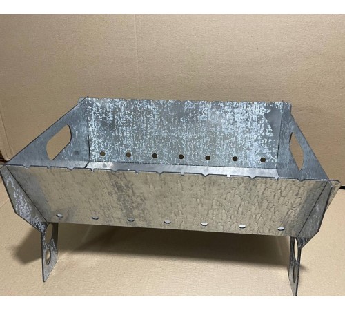 Мангал разборной низкий 7 шамп. 330*500 толщ.2,5мм Тип2