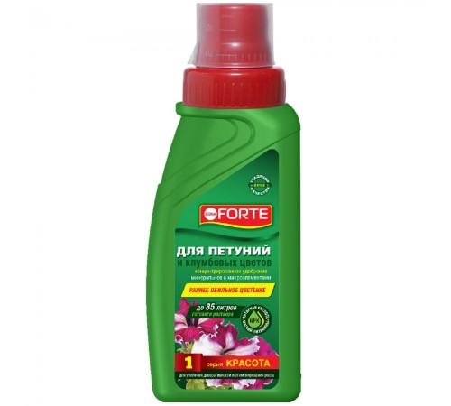 Bona Forte Красота Жидкое минеральное удобрение Для петуний и балконных цветов, флакон 285мл/20
