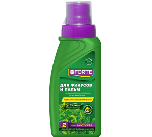 Bona Forte Здоровье Жидкое органо-минеральное удобрение Для фикусов и пальм, флакон 285мл/20