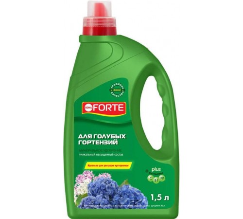 Bona Forte Жидкое минеральное удобрение Для голубых гортензий и декоративных кустарников 1,5л/4шт