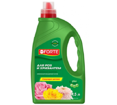 Bona Forte Жидкое минеральное удобрение Для роз и хризантем, канистра 1,5л/4шт