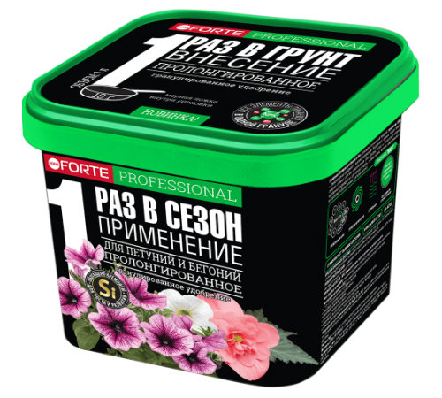 Bona Forte Удобрение сухое гранулированное пролонгированное Для петуний и бегоний с кремнием 1л