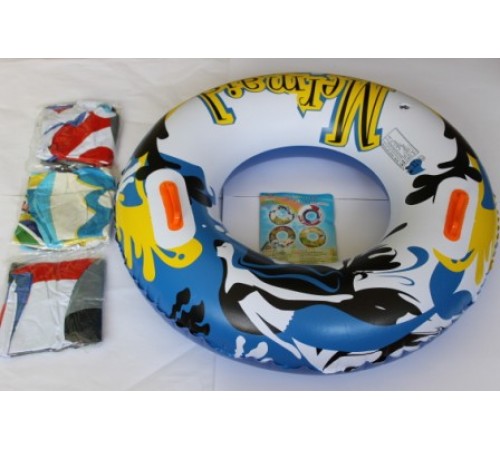 Круг-плот надувной 100см с ручками 4 вида №1297-9 (12шт/уп)/120