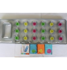 Матрас надувной пляжный верх прозрачный с цвет вставками №1297-20 4цв. (183*68)см