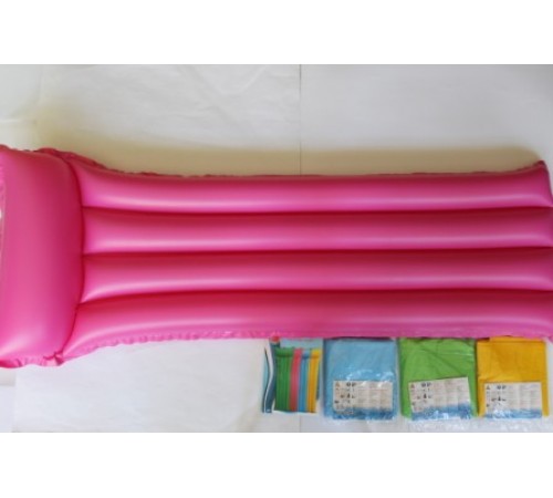 Матрас надувной пляжный однотонный №1297-19 4цв. (183*68)см