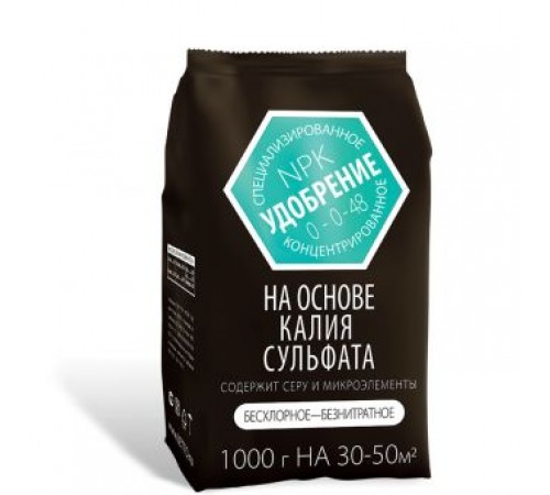 Удобрение на основе сульфата калия 1кг (15) Агроуспех арт. 17332