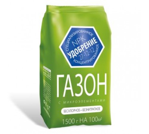 Удобрение Газонное весна-лето с микроэлементами 1,5кг (10) минеральное Агроуспех арт. 51778