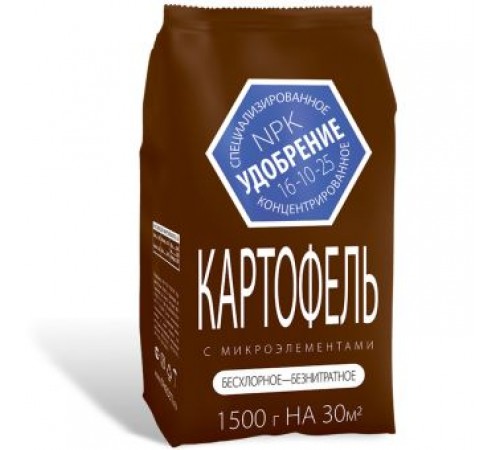 Удобрение для Картофеля с микроэлементами 1,5кг (10) минеральное Агроуспех арт. 51776