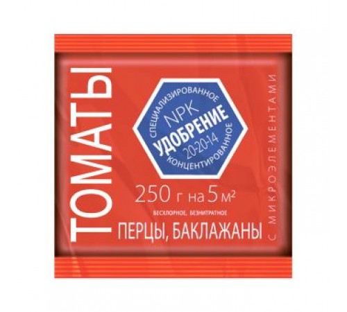 Удобрение для Томат, Перцев, Баклажан с микроэлементами 0,25кг (30) минеральное Агроуспех арт. 51780