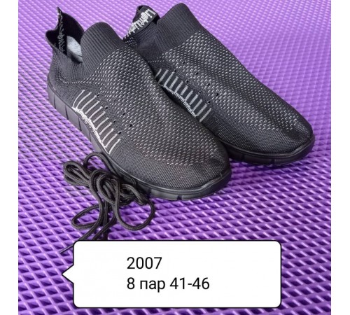 Кроссовки Мужские  арт 2007 рр 41-46 черный (8 пар)
