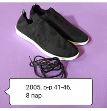 Кроссовки Мужские  арт 2005 рр 41-46 черный (8 пар)