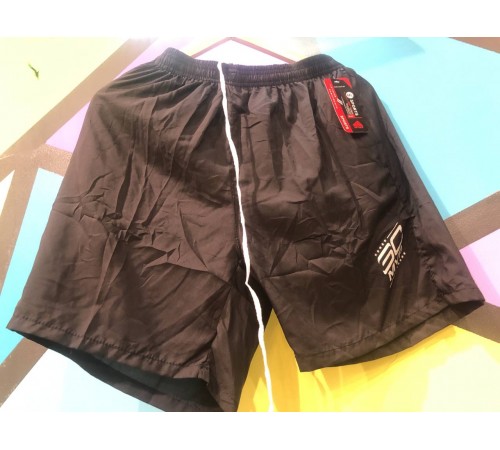 Шорты мужские арт. 32# боковой принт черный X-5XL 10/уп