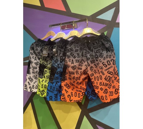 Шорты мужские арт.7720 принт XL-5XL принт ассорти 5/уп