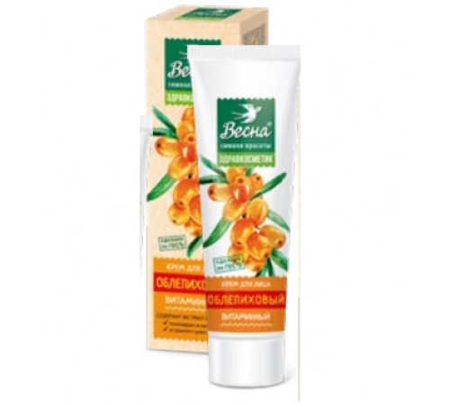 Крем д/лица "ВЕСНА Здравкосметик" 'Облепиховый' витаминный 40мл арт 2318 (48/уп)