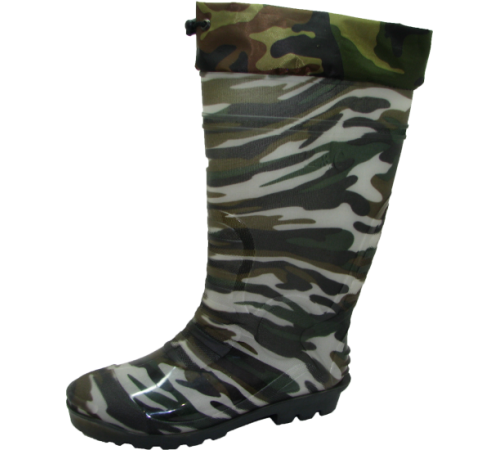 Сапоги мужские  силиконовые утепленные с манжетом арт 038/Н М (6 пар)
