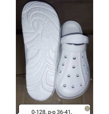 Кроксы женские ассорти арт.0-128  Белые (12шт/уп.,р.36-41)