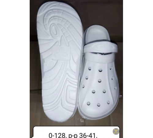 Кроксы женские ассорти арт.0-128  Белые (12шт/уп.,р.36-41)