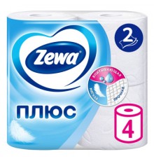 Zewa Плюс Туалетная бумага Свежесть 2 х слойная белая 4шт  *24*576*