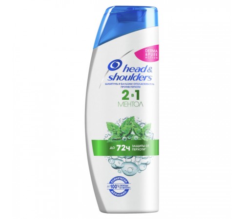 Шампунь Head & Shoulders 200мл Ментол 2в1 (освеж.)  *6 // 2940