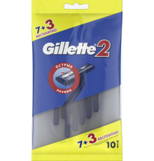 Жилетт Gillette Станок ОДНОРАЗОВ G2  10шт(7+3)    *12*24