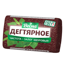 Мыло туалетное твердое "ВЕСНА" дегтярное, 90 г. арт.6260