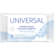 Влажные салфетки №15 универсальные UNIVERSAL PURE WATER (120шт уп)  арт.80174