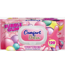 Салфетки влажные Comfort Delux №120 Bubble Gum очищающие универс. с пл.кл. 1/16шт арт.72463