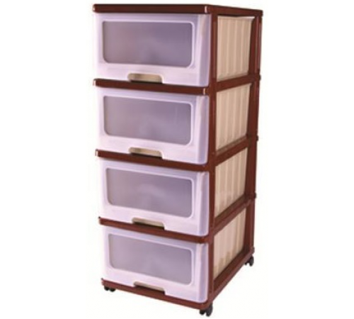 Комод Клиер 4 ящика бежевый (уп 1шт) арт.04024