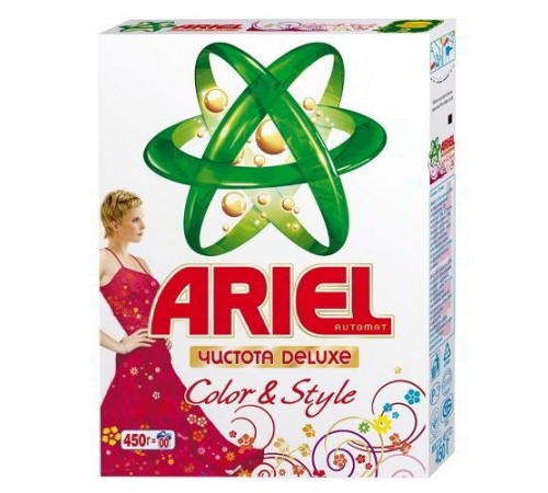 Стиральный порошок ARIEL Ариель Автомат Color&Style 450гр  11*22*