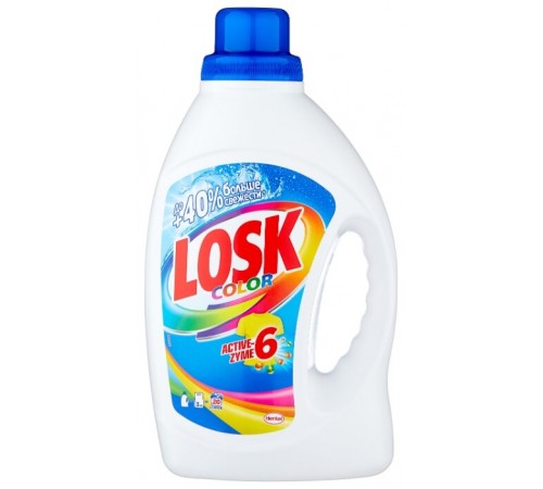 Losk Жидкое средство для стирки COLOR для цветного белья, 1.3л 1/4