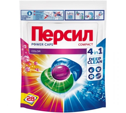 Капсулы для стирки ПЕРСИЛ Power Caps COLOR 28шт