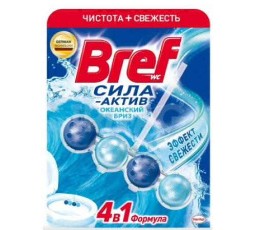 Блок д/унитаза Бреф Сила-актив Океанский Бриз 50г