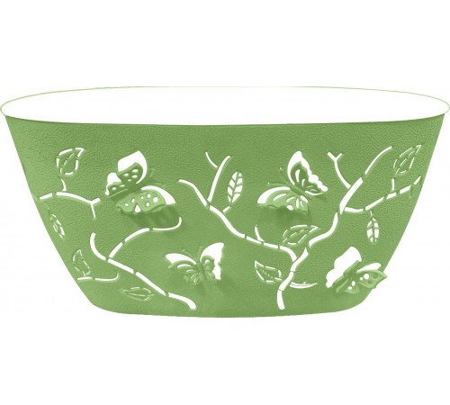 Горшок /цв. Pl.Teams 4 л 300х150 мм овал.  зеленое яблоко арт. PT401510050 в кор.12шт