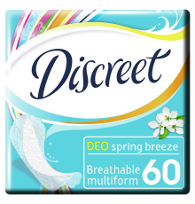 Прокладки Discreet ежедневные Deo Весенний бриз Multiform 60шт 1/8шт