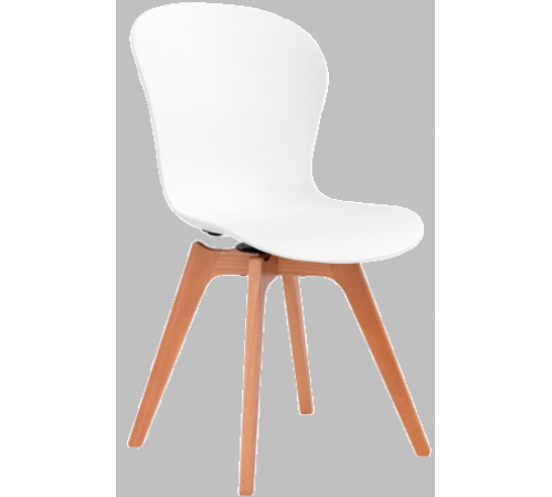 Стул LOFT с деревянными ножками OLA DOM (белый) 580/450/865мм ЭП 428628