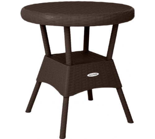 Стол круглый RATTAN Ola Dom (коричневый) 700/700/720мм ЭП 442370