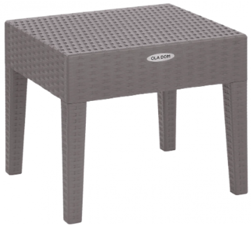 Столик журнальный квадратный RATTAN OLA DOM (серый) 530/460/450мм ЭП 401394