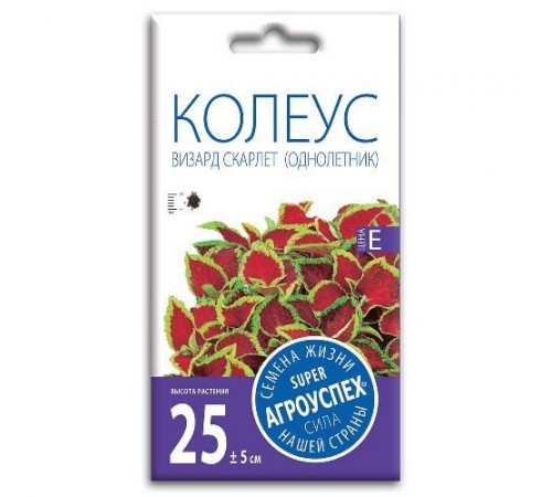 Колеус Визард Скарлет, семена Агроуспех 10шт (500) арт. 57459 (10/уп)
