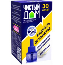 Чистый дом Жидкость от комаров 45ночей 1шт
