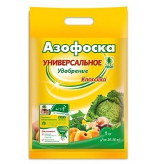 Азофоска (азот 16%, фосфор 16%, калий 16%) пакет 1кг удобрение  20шт/кор арт.04-771