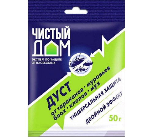 Дуст дезар от тараканов, блох, клопов, муравьёв, ЧД  100 шт/кор арт.  02-452