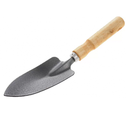 Совок посадочный узкий с деревянной ручкой, ГБ  30 шт/кор арт.  06-406