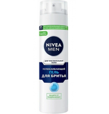 НИВЕЯ Гель д/бритья 200мл Успокаивающий д/чувствительной кожи.бел (81740) (6/сп/12/кор)