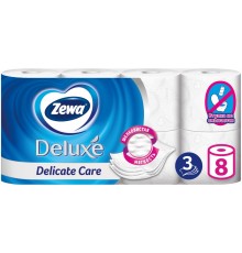 Zewa Deluxe Туалетная бумага Белая  3 сл. 8 шт   *7*231
